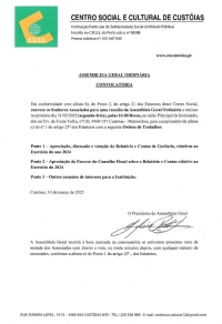 Convocatória para Assembleia Geral Ordinária de 31/03/2025